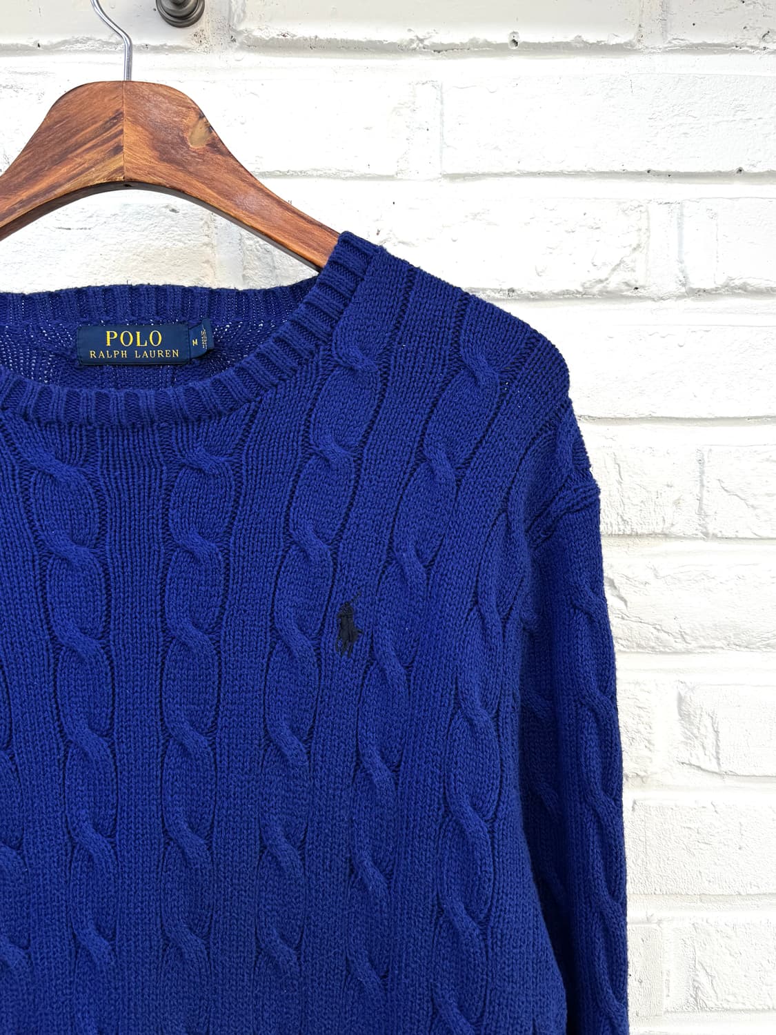 폴로 블루 꽈베기 니트 상품이미지4