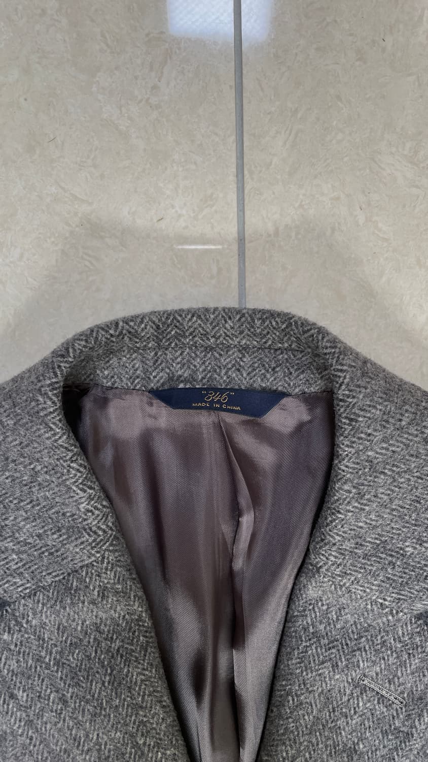 [48] 브룩스브라더스 헤링본 체스터필드 싱글 코트 다크그레이 상품이미지3