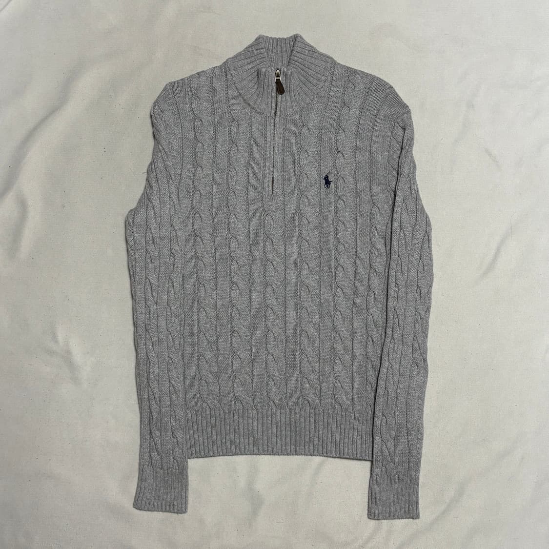 XS 폴로랄프로렌 그레이 반집업 니트 상품이미지2