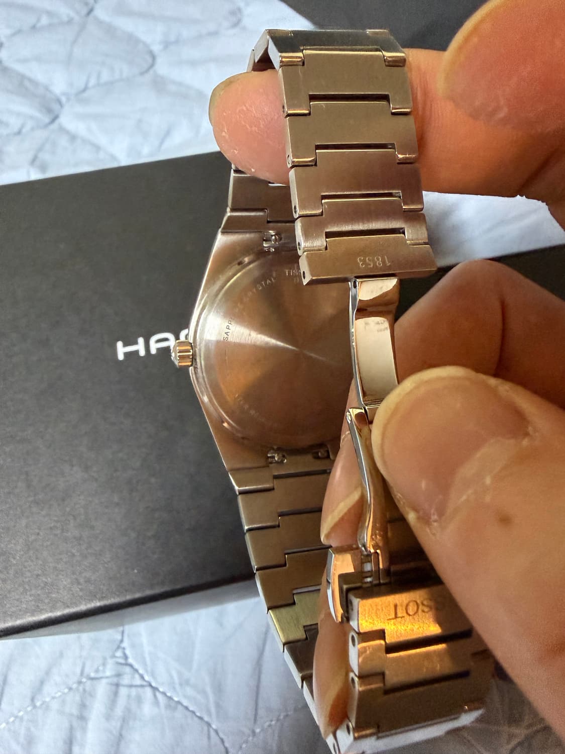 티쏘 PRX 40mm 로즈골드 쿼츠 시계 상품이미지3
