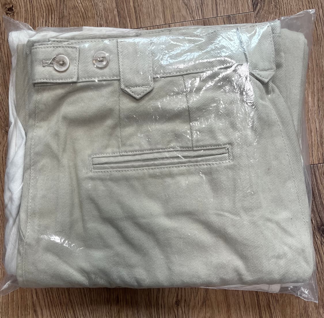 세컨모놀로그 세미 와이드핏 트윌 코튼 치노 팬츠_베이지 상품이미지6