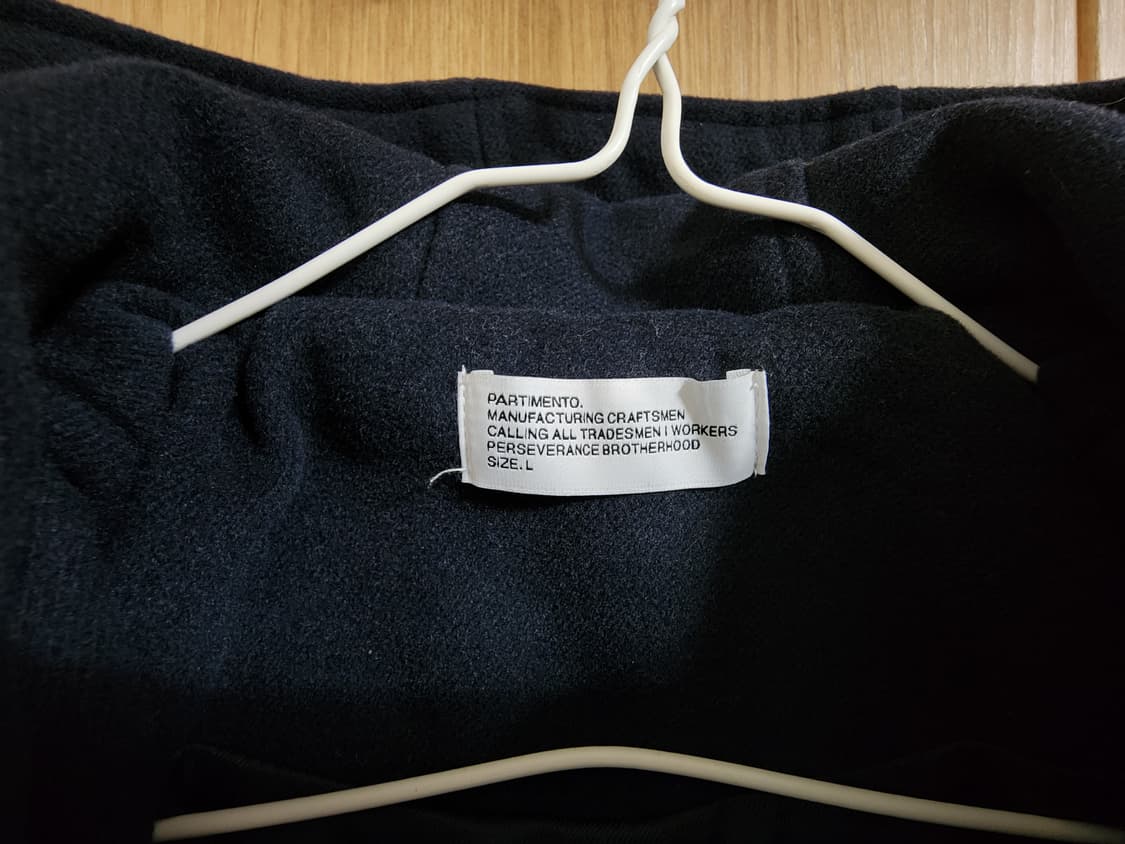 (L)파르티멘토 오버사이즈 멜톤 콘보이 더플 코트 상품이미지5