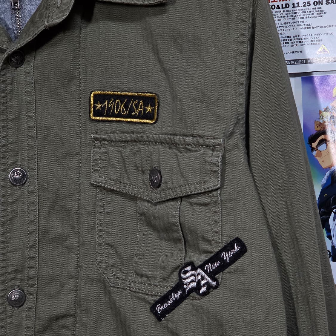 JPN 빈티지 후드 레이어드 밀리터리 셔츠 상품이미지4