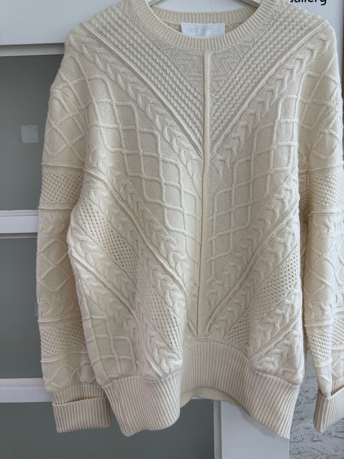 [Neil Barrett] 닐바렛 아이보리 케이블 니트 상품이미지3