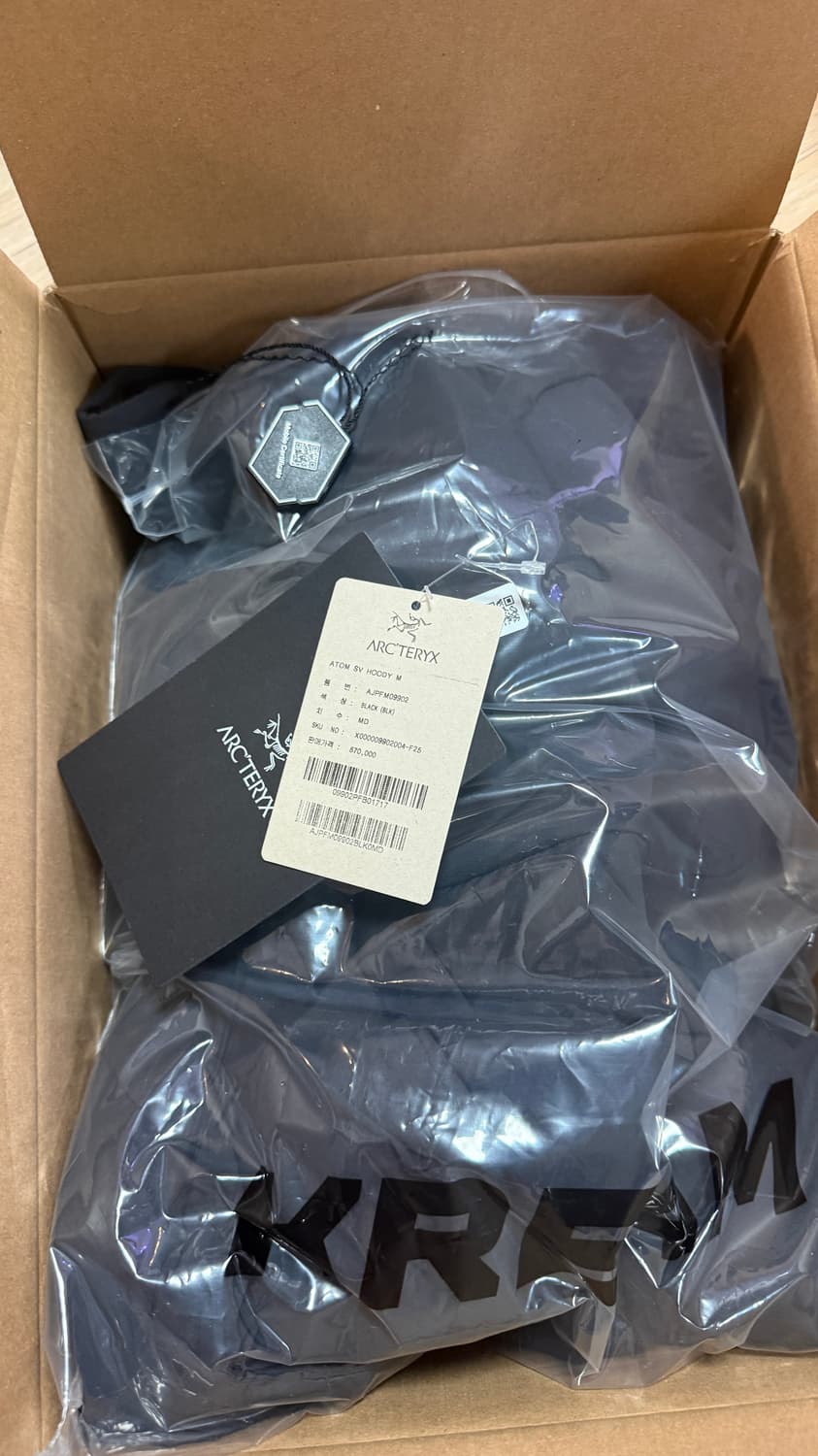 아크테릭스 아톰 sv 후디 블랙 9902 m (미착용) 상품이미지3