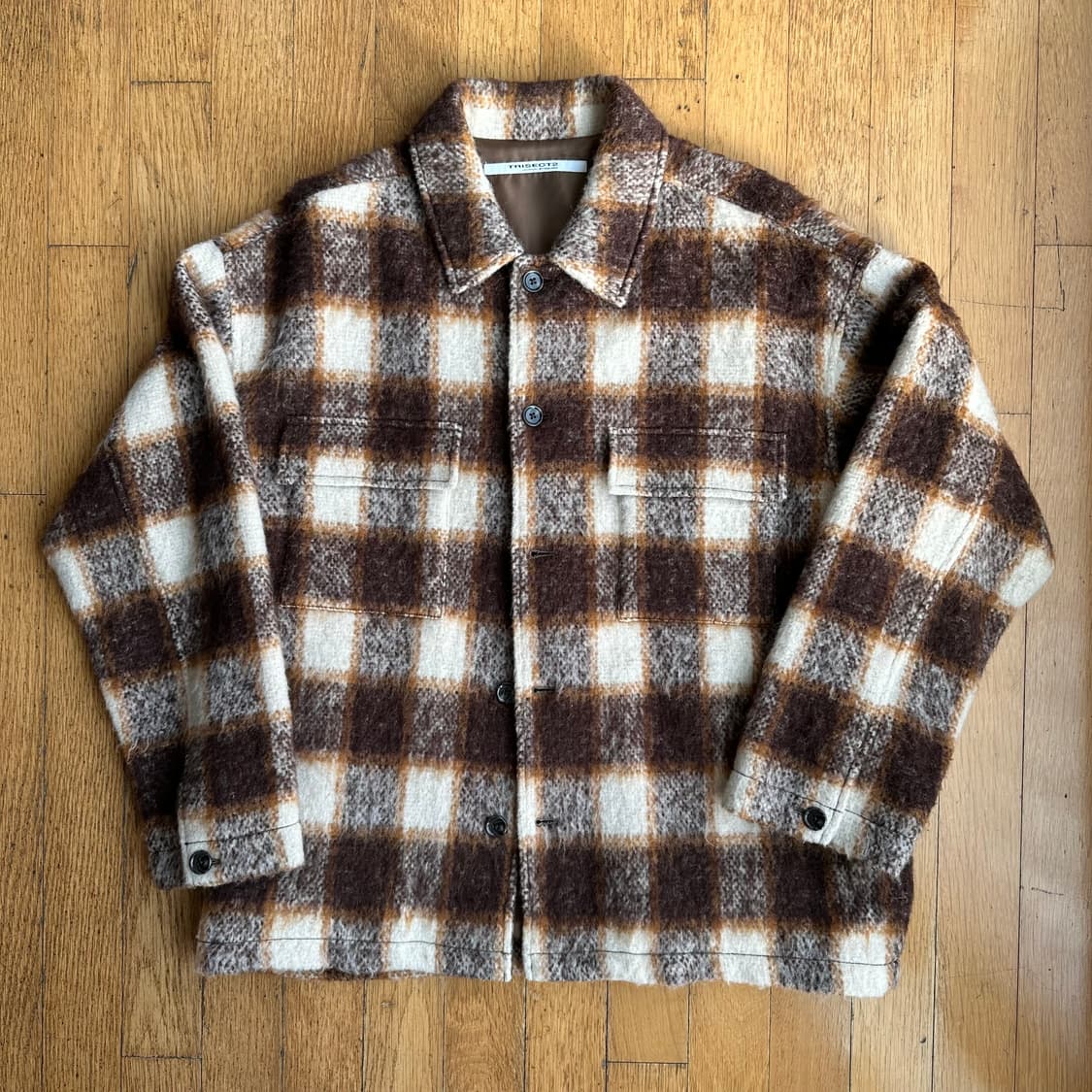TRISECT2 oversized wool check shirt 상품이미지1