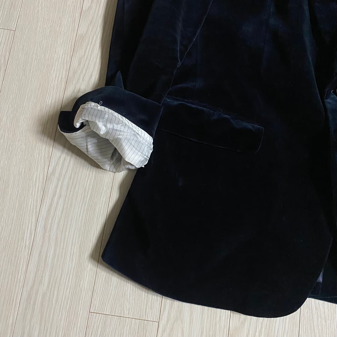 [52] 드리스 반 노튼 벨벳 블레이저 블랙 상품이미지4