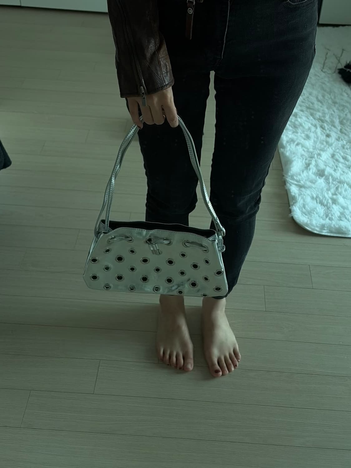 실버 빈티지 핸드백 상품이미지2