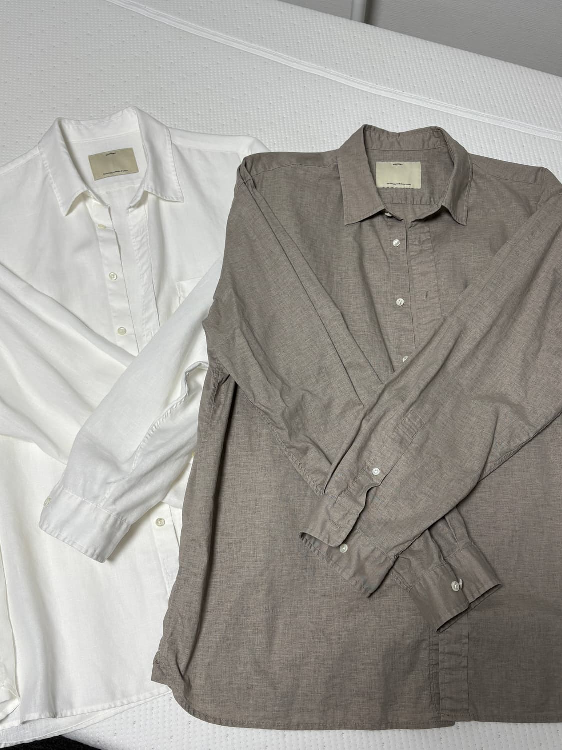 포터리 린넨 컴포트 셔츠 토바코, 화이트 3 일괄판매 상품이미지2