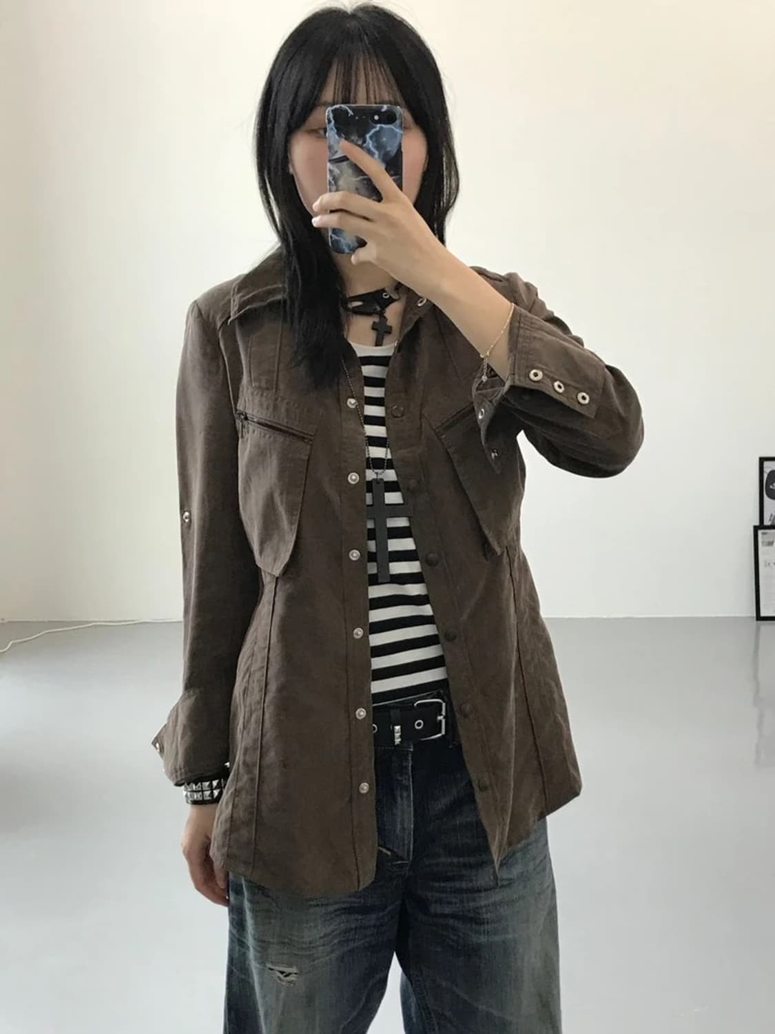 데무 브라운 자켓 상품이미지2