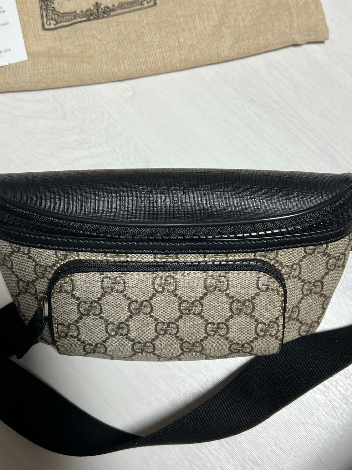 정품 새상품 구찌 GG슈프림 힙색 상품이미지4