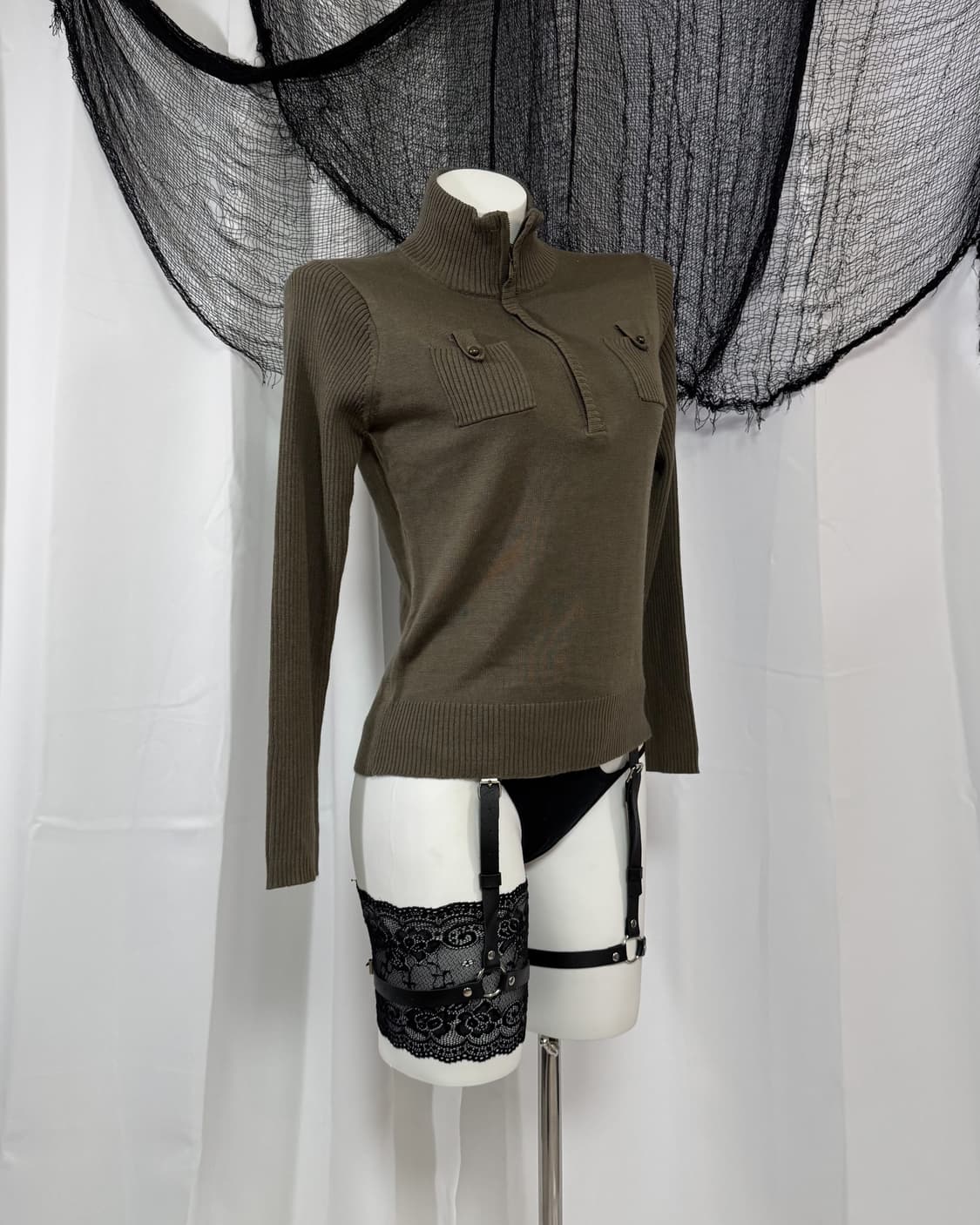 khaki zip-up 상품이미지3