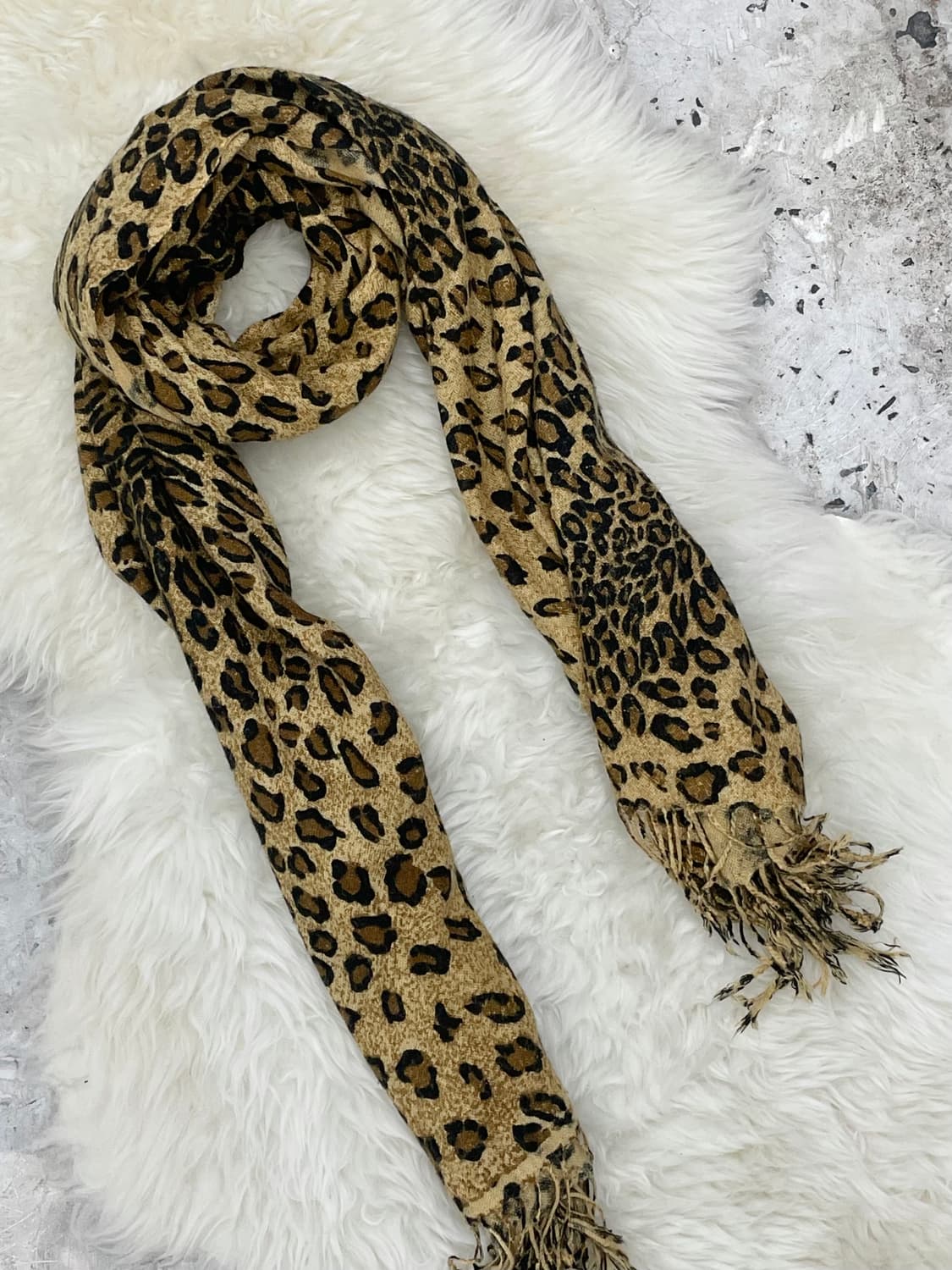 갸루 레오파드 수술 머플러  상품이미지5