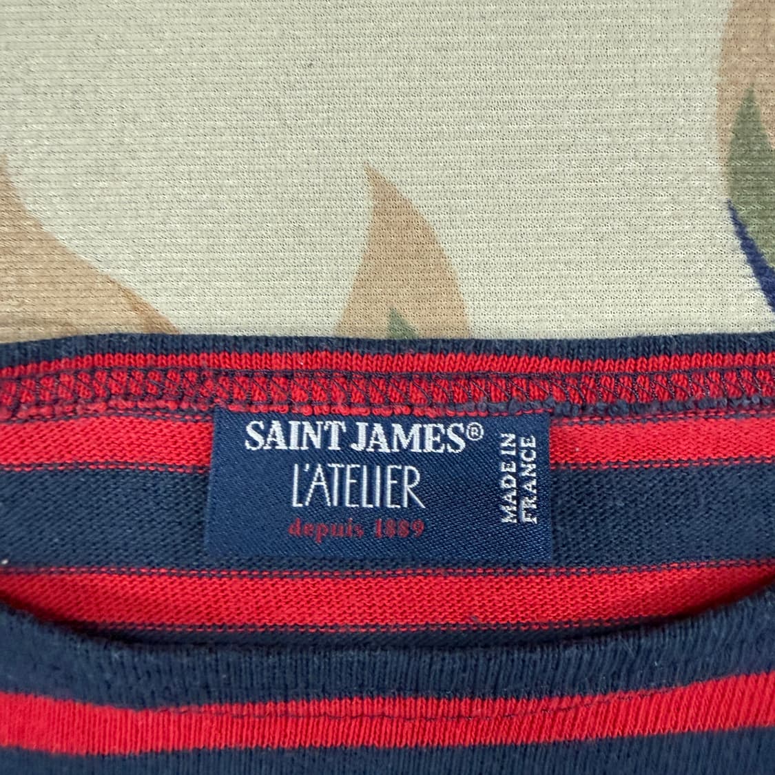 (M) 세인트 제임스 스트라이프 긴팔 티셔츠(네이비,남빨) 상품이미지2