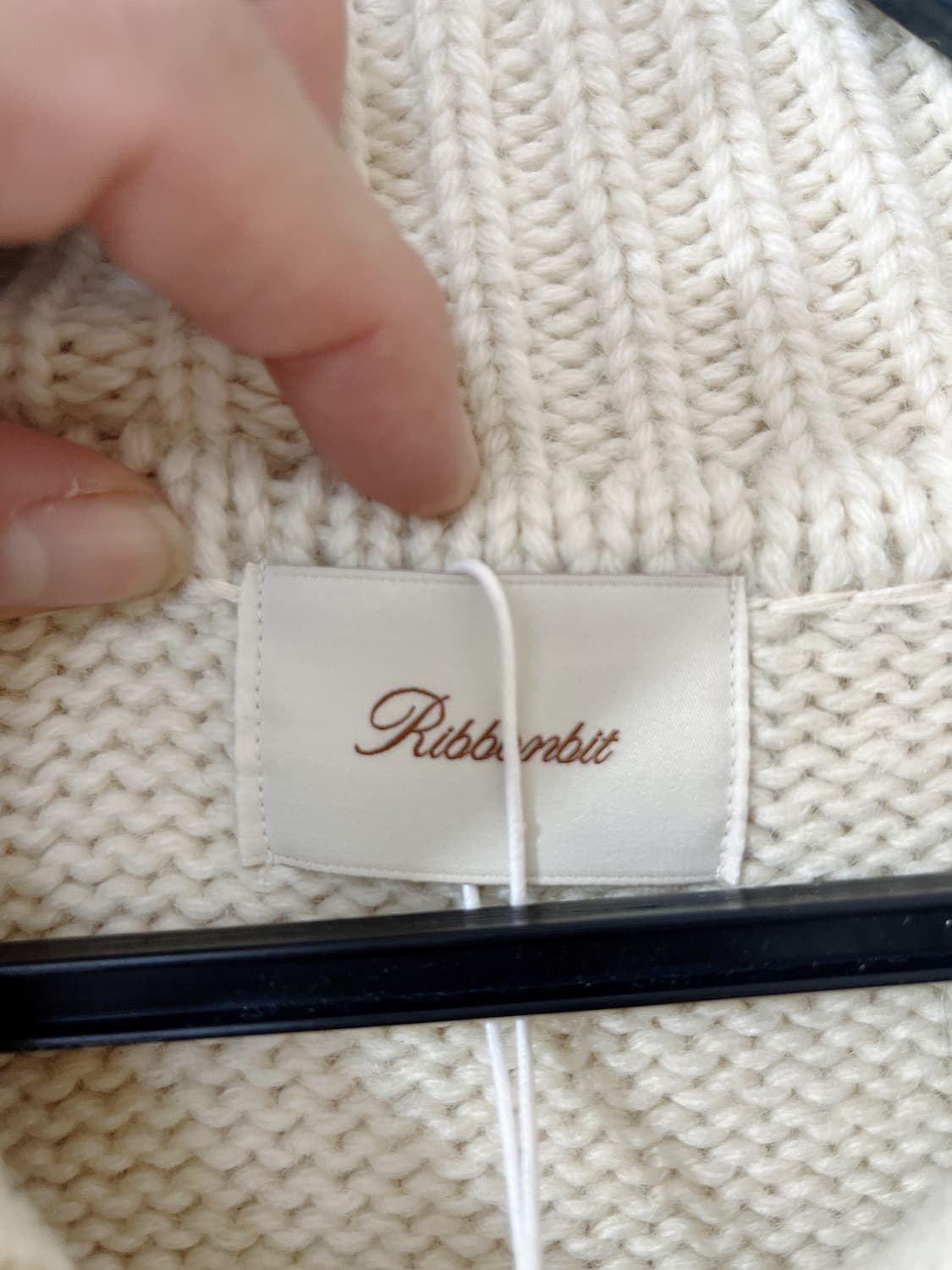 리본빛 코위찬 니트집업 상품이미지3