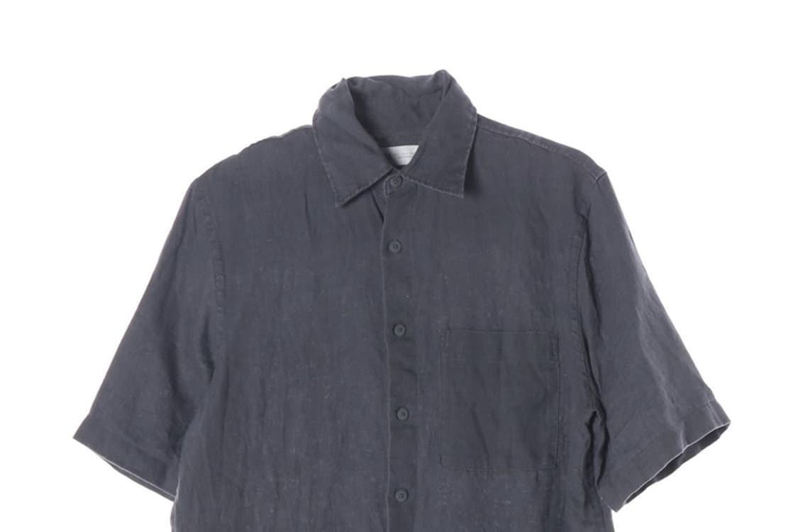 ZARA 린넨 다크그레이 반팔 셔츠 S 상품이미지3