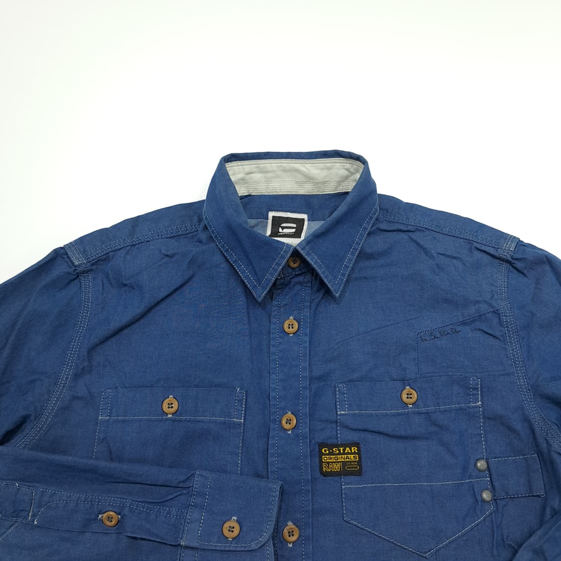 CN845 M 지스타로우 데님 긴팔 셔츠 남방 상품이미지3
