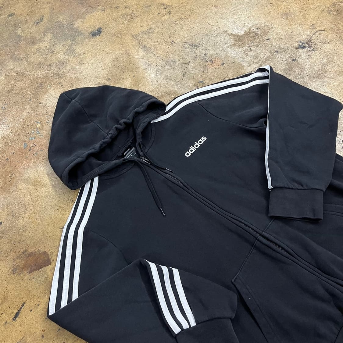 아디다스 블랙 트랙탑 후드집업  상품이미지1