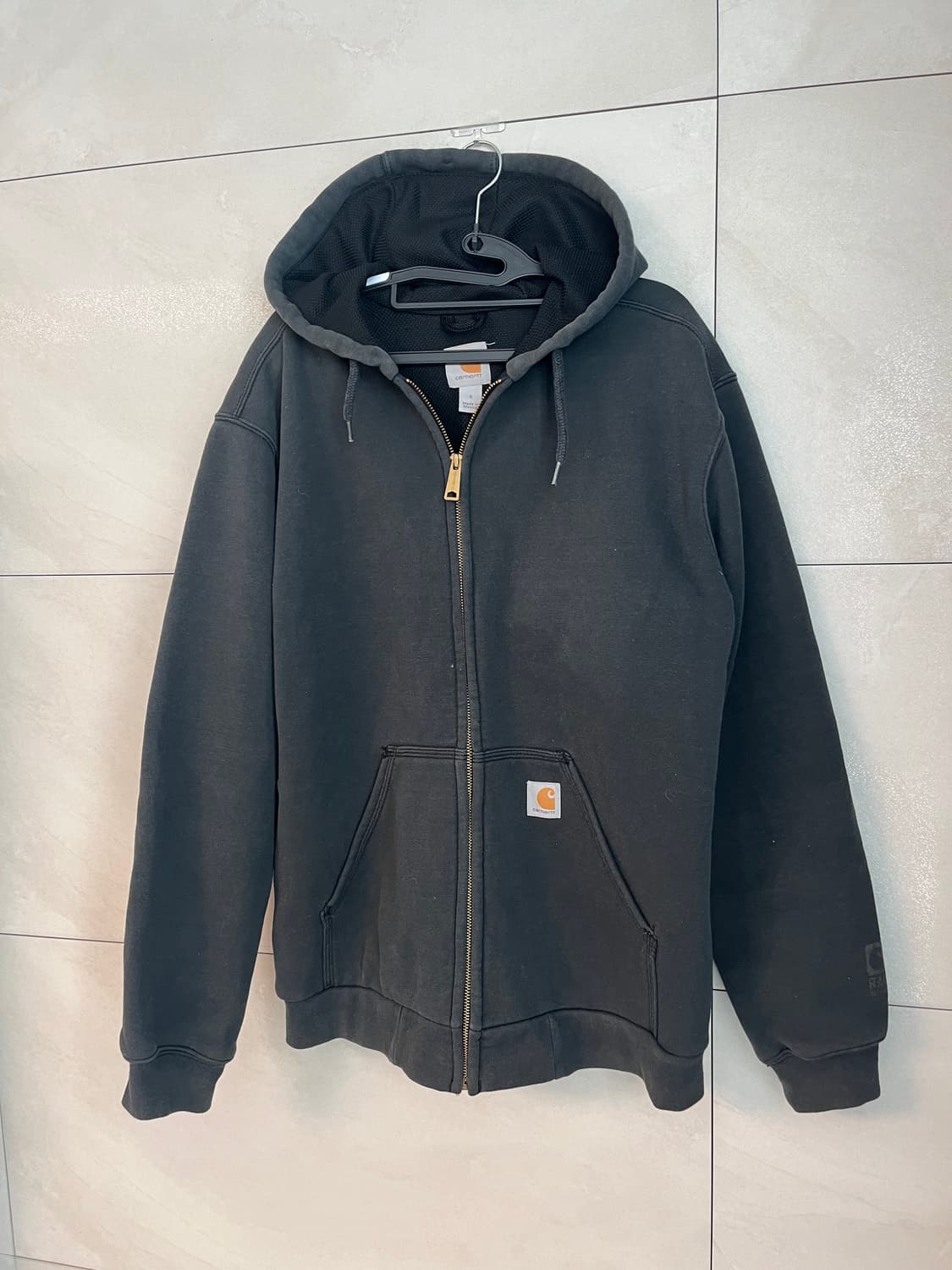 칼하트 미드웨이트 후드집업 블랙 [S] 상품이미지3