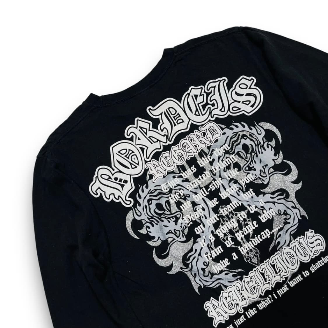 펑크 Beaumere 크로스 드래곤 타투 롱 슬리브 상품이미지1