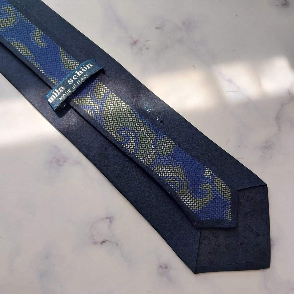 밀라숀 블루 컬러 실크 넥타이 A+등급 K2184 상품이미지8
