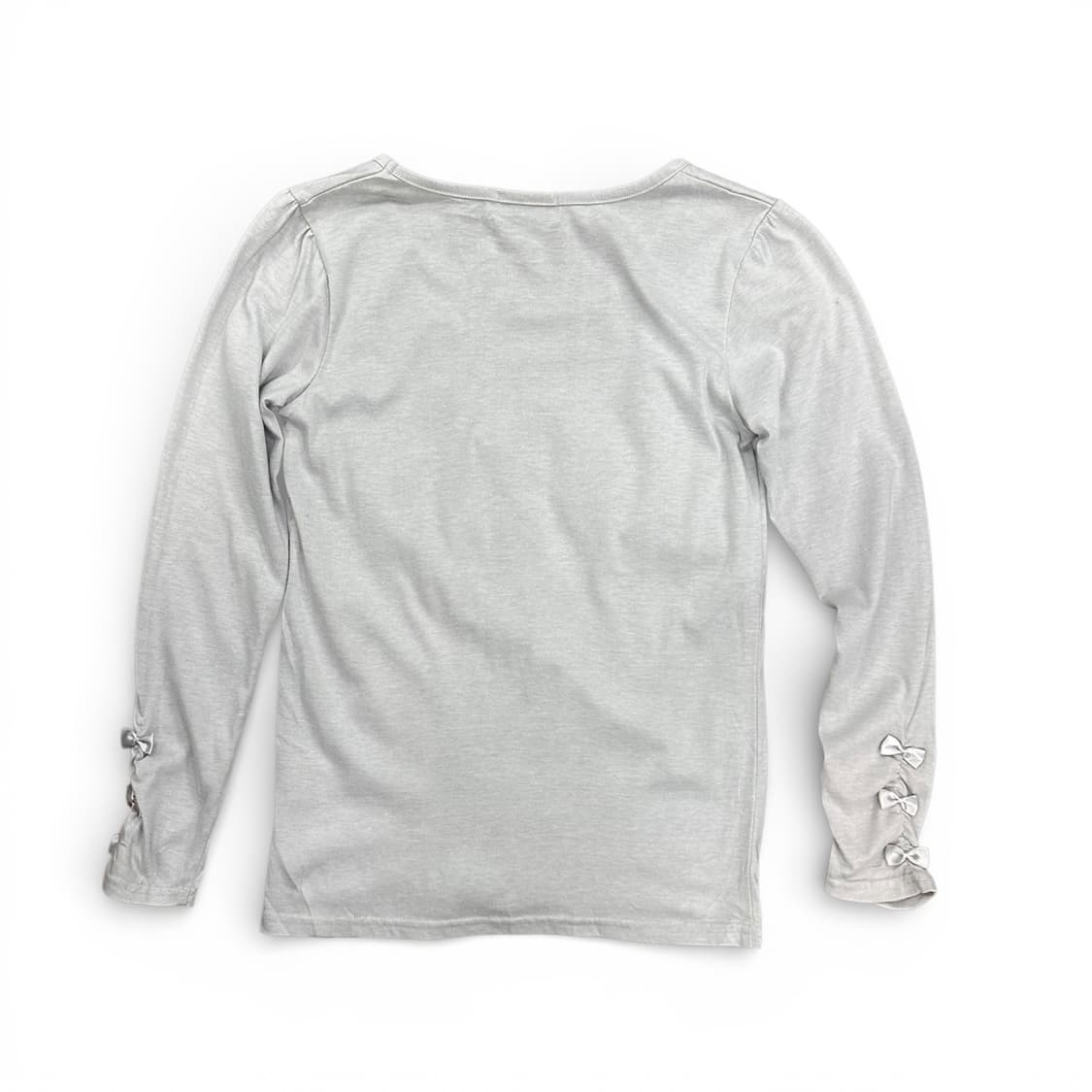 lace lettering ribbon top 상품이미지3