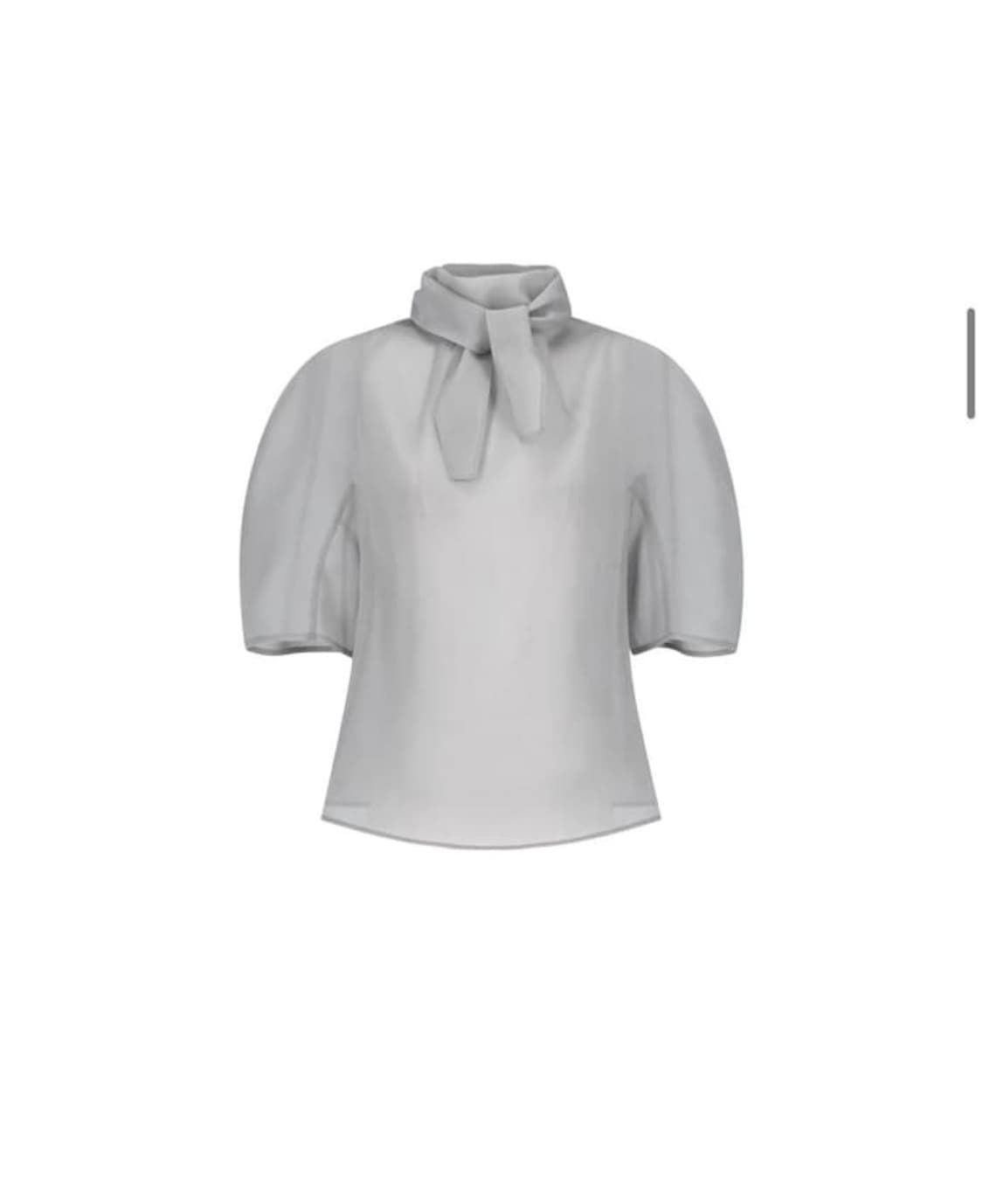 아모멘토 knotted collar top, grey 상품이미지6