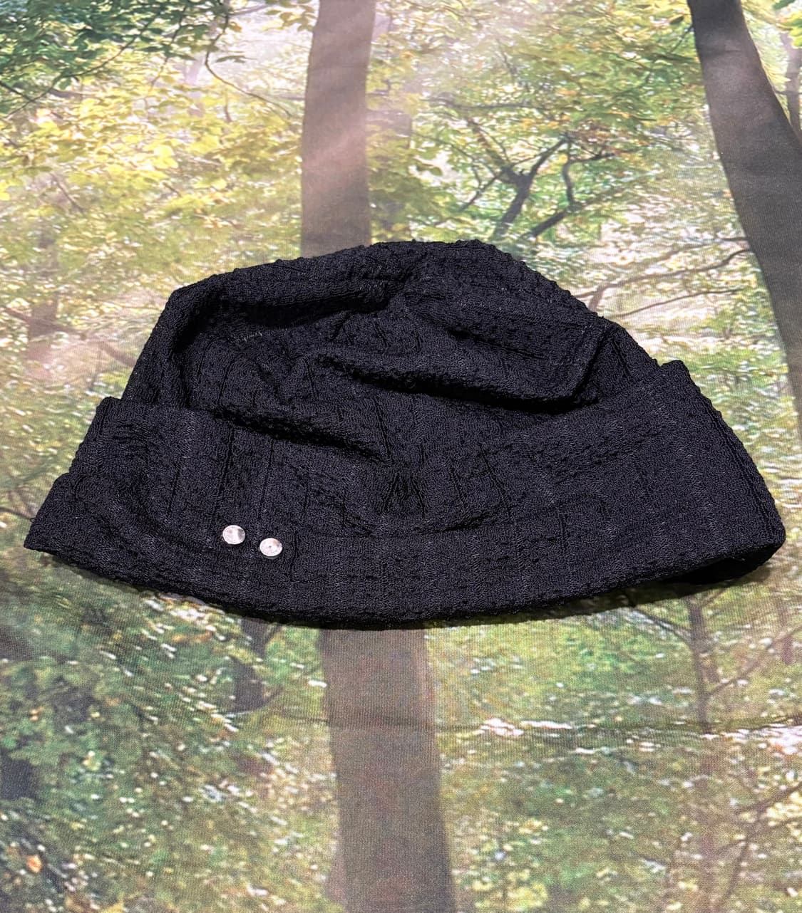 밀로우먼 심볼 레이스 비니 블랙 상품이미지2