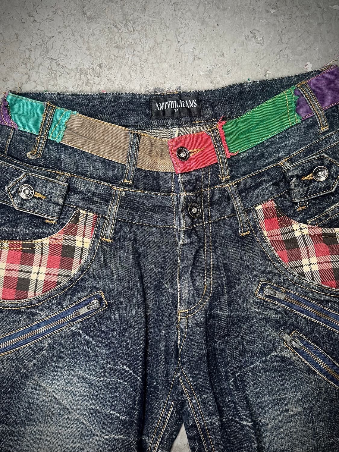 Double Belt Patchwork Denim Shorts   상품이미지2