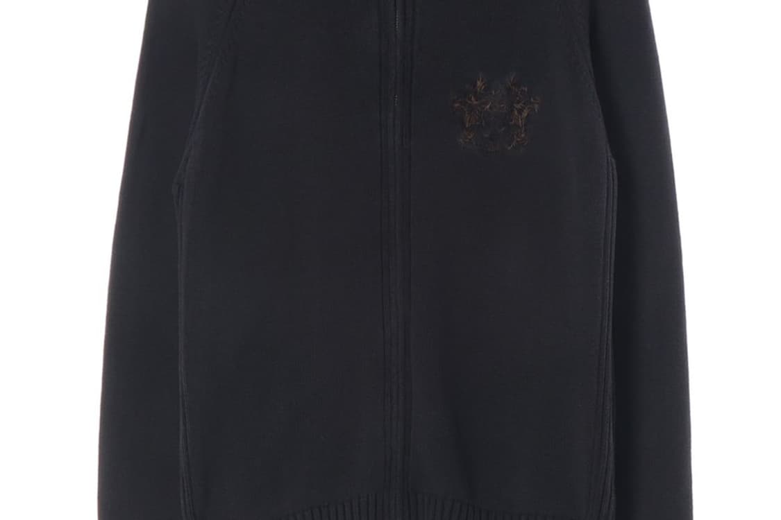 CRENCIA 울 블렌드 하이넥 니트 집업 M 상품이미지4