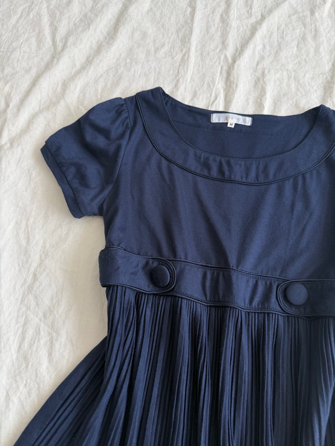 네이비 로걀 러블리 긱시크 반팔 상품이미지2