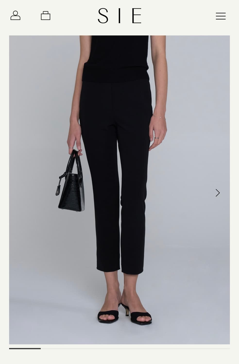 시에 sie 슈어라인슬랙스 블랙 m 상품이미지1