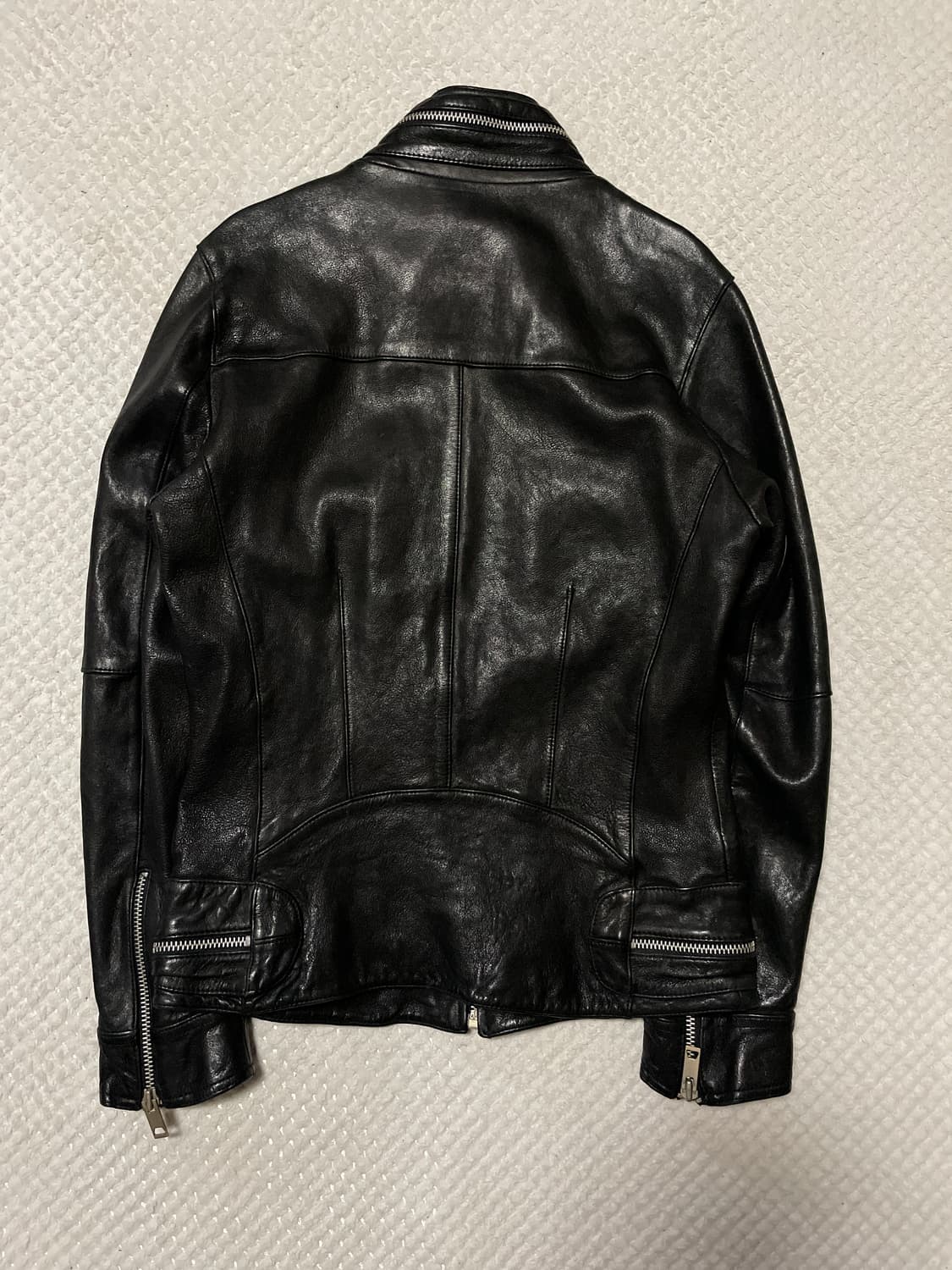 광희시장 웨스턴 무드 램스킨 양가죽 바이커 레더 자켓 상품이미지2