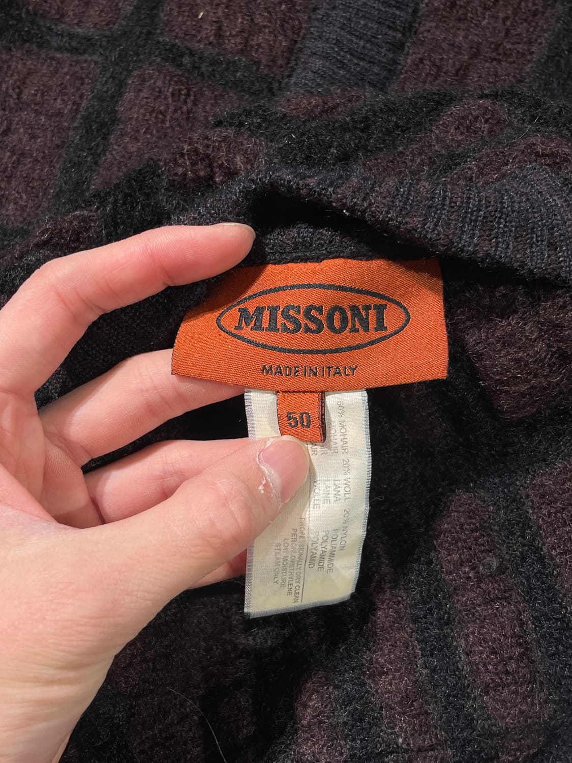 미쏘니 다크 브라운 앤 블랙 모헤어 리버시블 자켓 상품이미지9