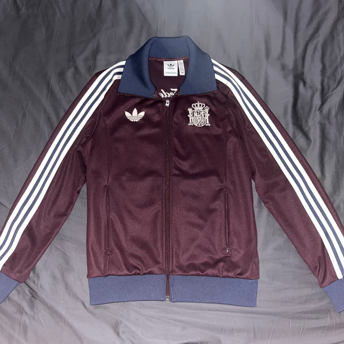 아디다스 스페인 베켄바우어 트랙 자켓 쉐도우 마룬 져지 m사이즈 상품이미지1