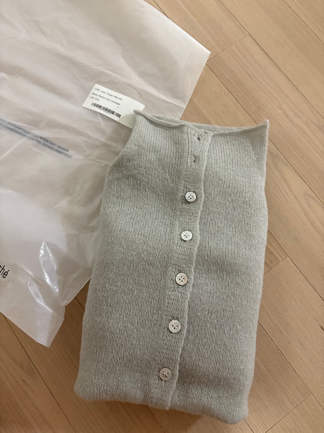 lfm sheer button knit cardigan 상품이미지4