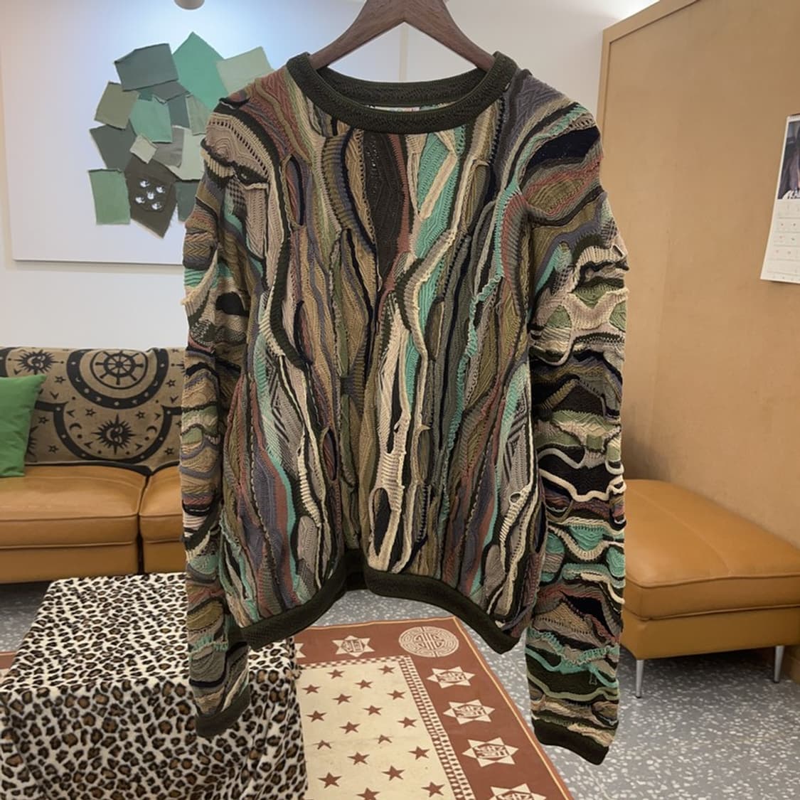 쿠지 히피 보헤미안 그런지 입체텍스처 니트 M C09054 상품이미지3