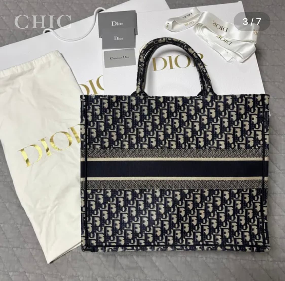 디올 오블리크 북 토트 백 라지(새 상품급) 상품이미지3