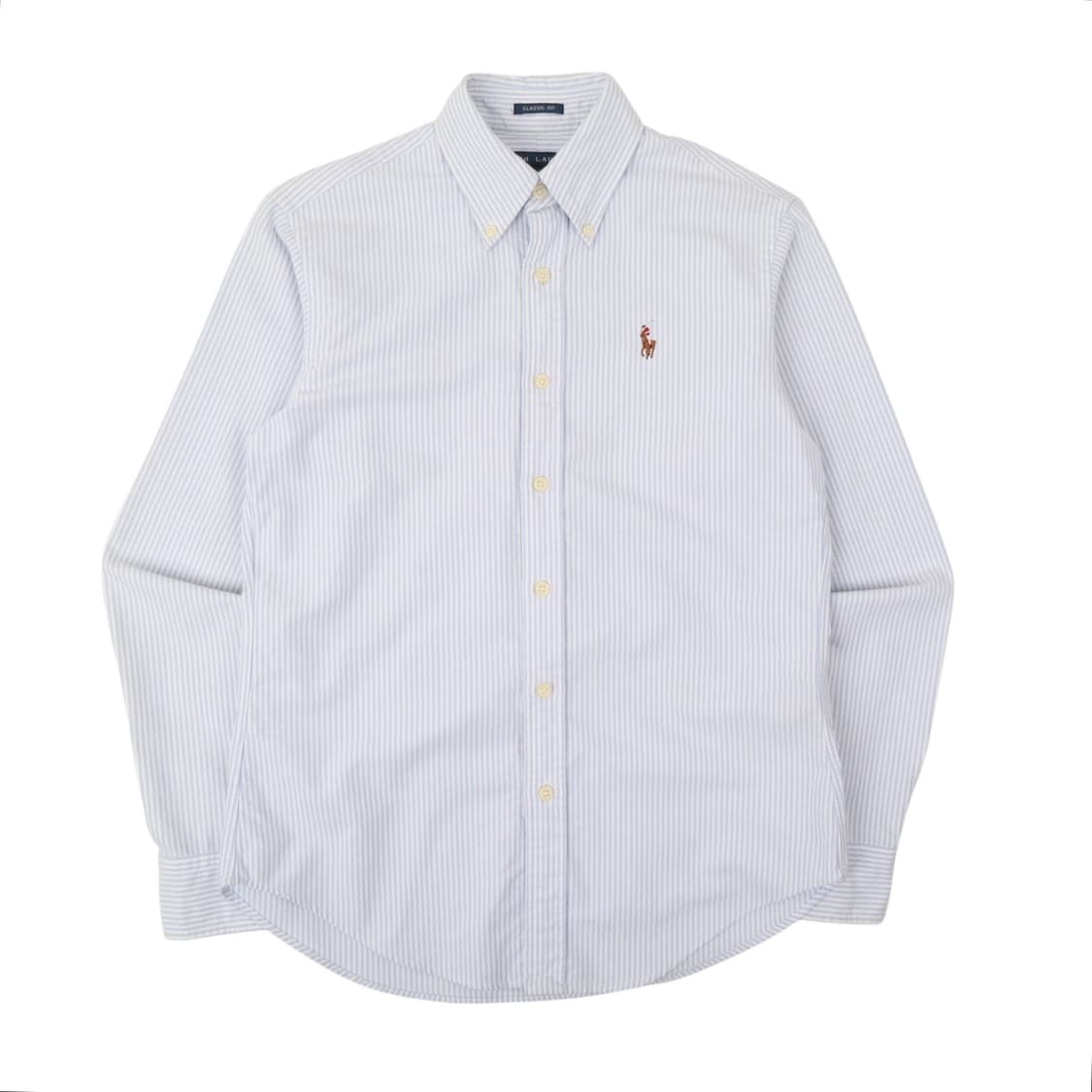 폴로 랄프로렌 우먼스 옥스포드 라이트블루 스트라이프 셔츠 상품이미지1