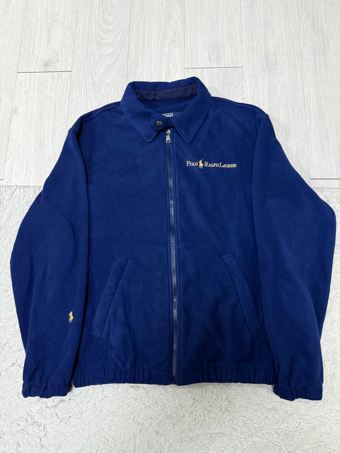 (M)폴로 랄프 로렌 x 빔즈 네이비 앤 골드 컬렉션 플리스 자켓 상품이미지1
