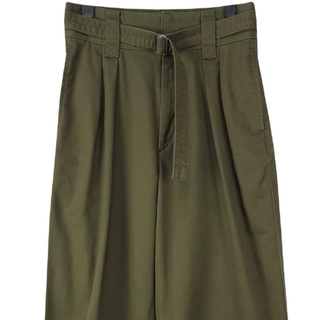 [유니클로 U 르메르] 루즈 핀턱 벵티드 팬츠 올리브 M18816 상품이미지4