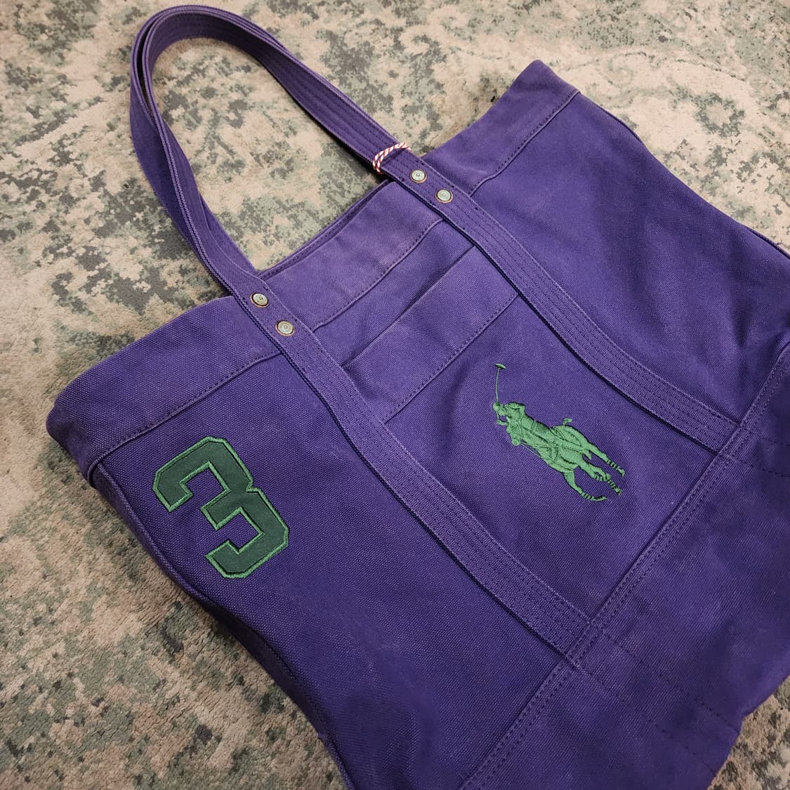 폴로 하드캔버스 빅포니 토트백 상품이미지3