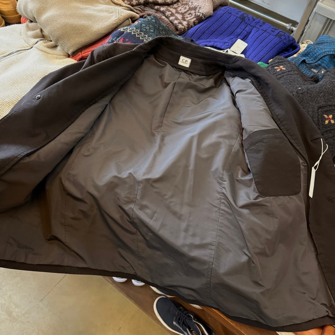 CP COMPANY 씨피컴퍼니 블랙 브라운 페이딩 블레이저 자켓 M L 상품이미지5