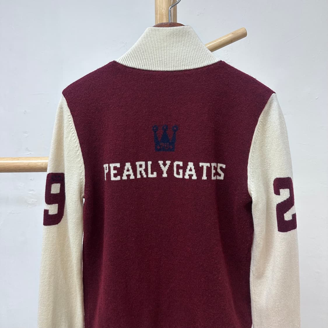 파리게이츠 골프웨어 여성 방풍 울캐시미어 집업가디건 0사이즈 J25 상품이미지5