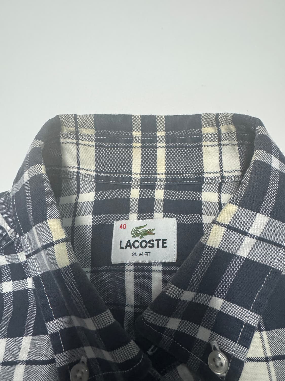정품!! 라코스테 버거킹 이쁜 체크셔츠 40 상품이미지5