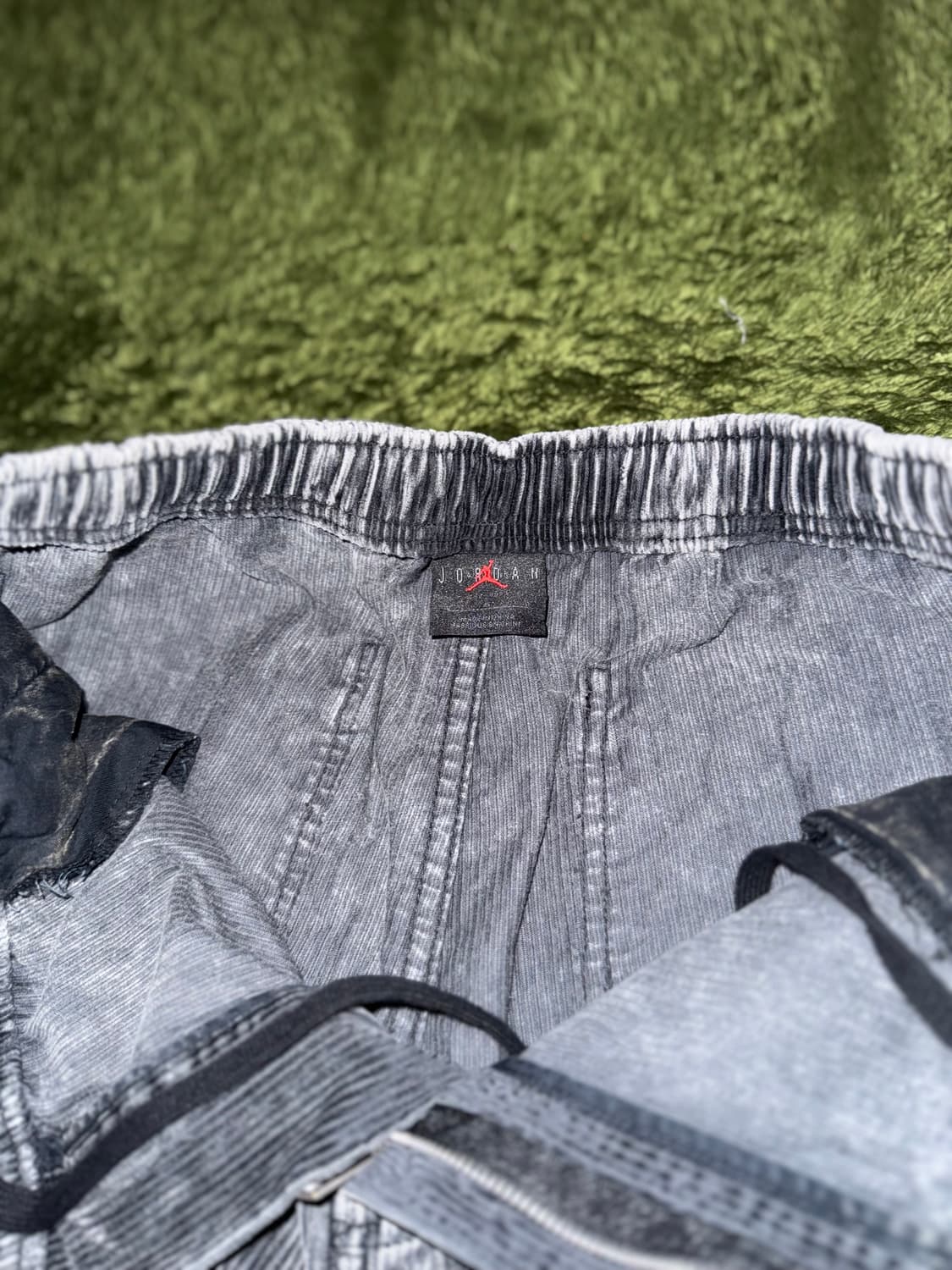 [L] 조던 플라이트 시카고 워시드 코듀로이 팬츠 블랙 그레이 상품이미지4