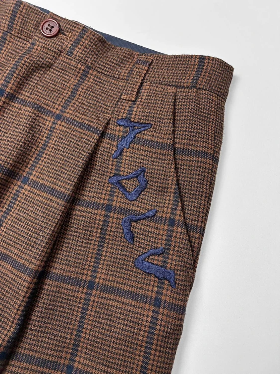 ACME DE 라비 체크 핀턱 스트레이트 팬츠 PN5369 상품이미지3