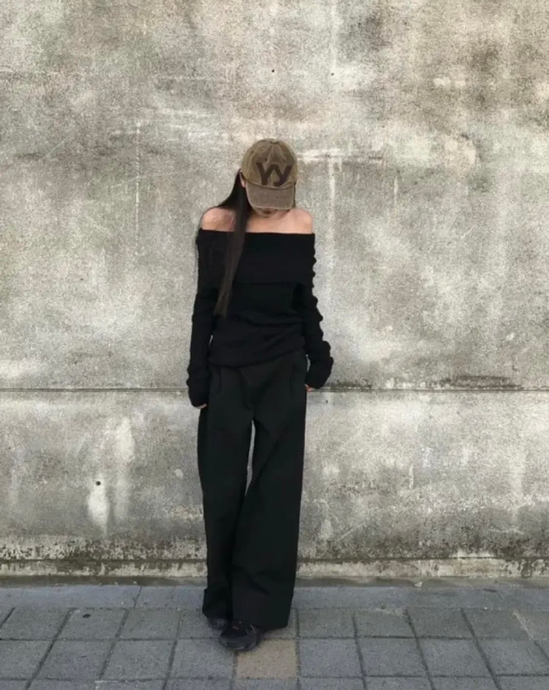 yue project 오프숄더 니트 유프로젝트 니트 상품이미지2