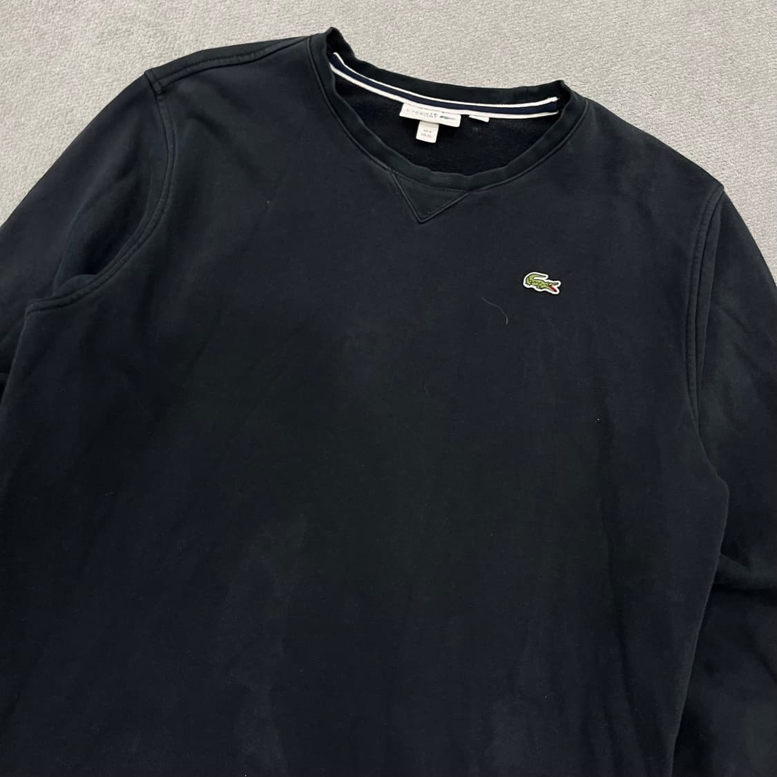 XL 라코스테 블랙 맨투맨 티셔츠 상품이미지2