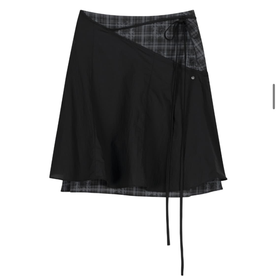 오호스 레이어드스트랩스커트 블랙 상품이미지2